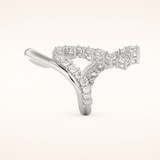 3.08 TCW Round Shaped Moissanite Multi Stone Curved Wedding Band