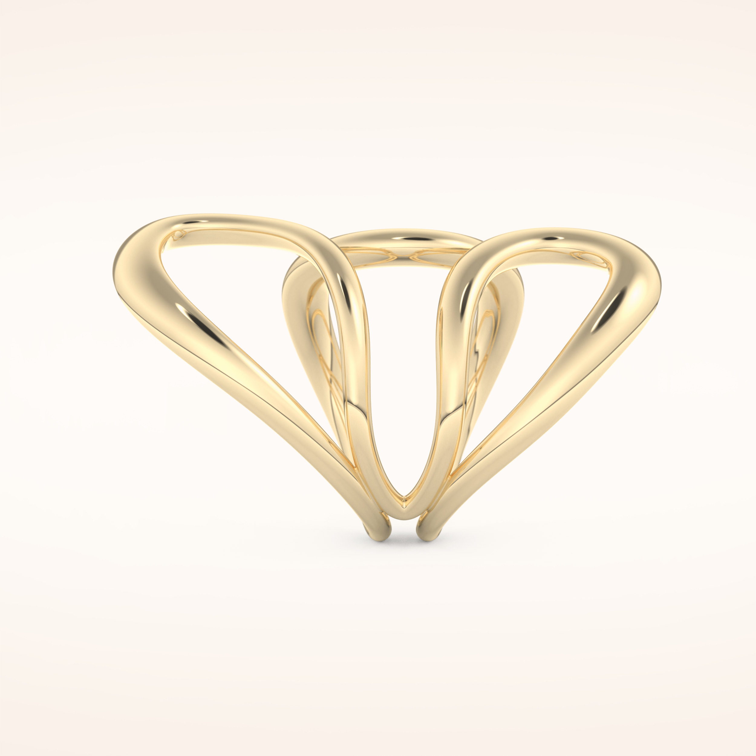 Unique Curved Wedding Band