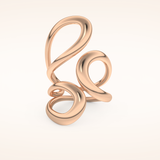 Unique Curved Wedding Band