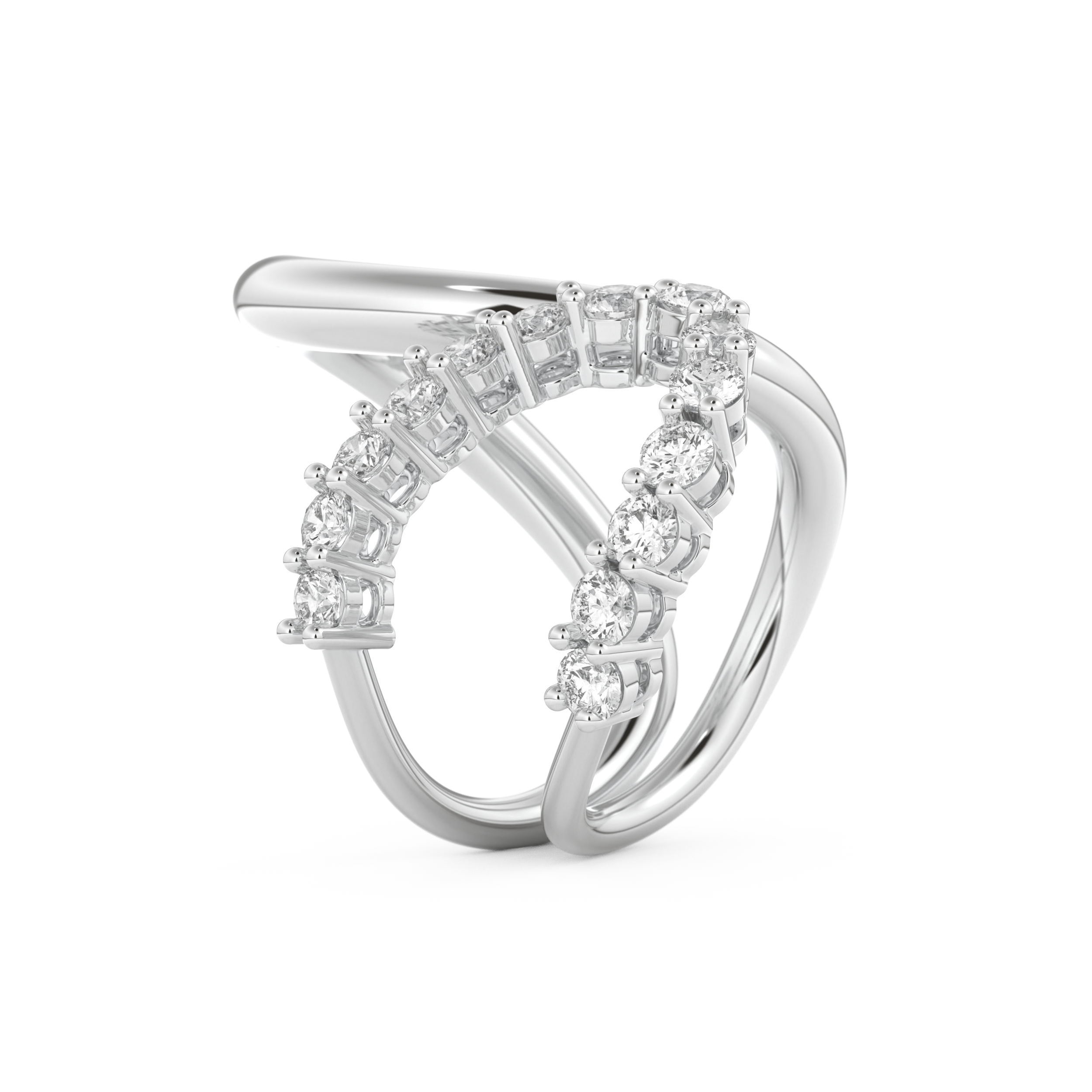 1.13 TCW Round Lab Grown Diamond Wedding Band