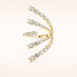 2.717 TCW Round Shaped Moissanite Multi Stone Floral Wedding Band