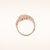 2.717 TCW Round Shaped Moissanite Multi Stone Floral Wedding Band