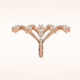 2.717 TCW Round Shaped Moissanite Multi Stone Floral Wedding Band