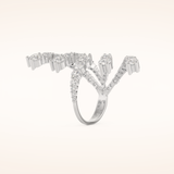 2.717 TCW Round Shaped Moissanite Multi Stone Floral Wedding Band