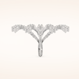 2.717 TCW Round Shaped Moissanite Multi Stone Floral Wedding Band
