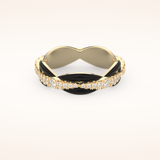 0.369 TCW Round Shaped Moissanite Full Eternity Wedding Band