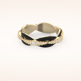 0.369 TCW Round Shaped Moissanite Full Eternity Wedding Band