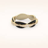 0.369 TCW Round Shaped Moissanite Full Eternity Wedding Band