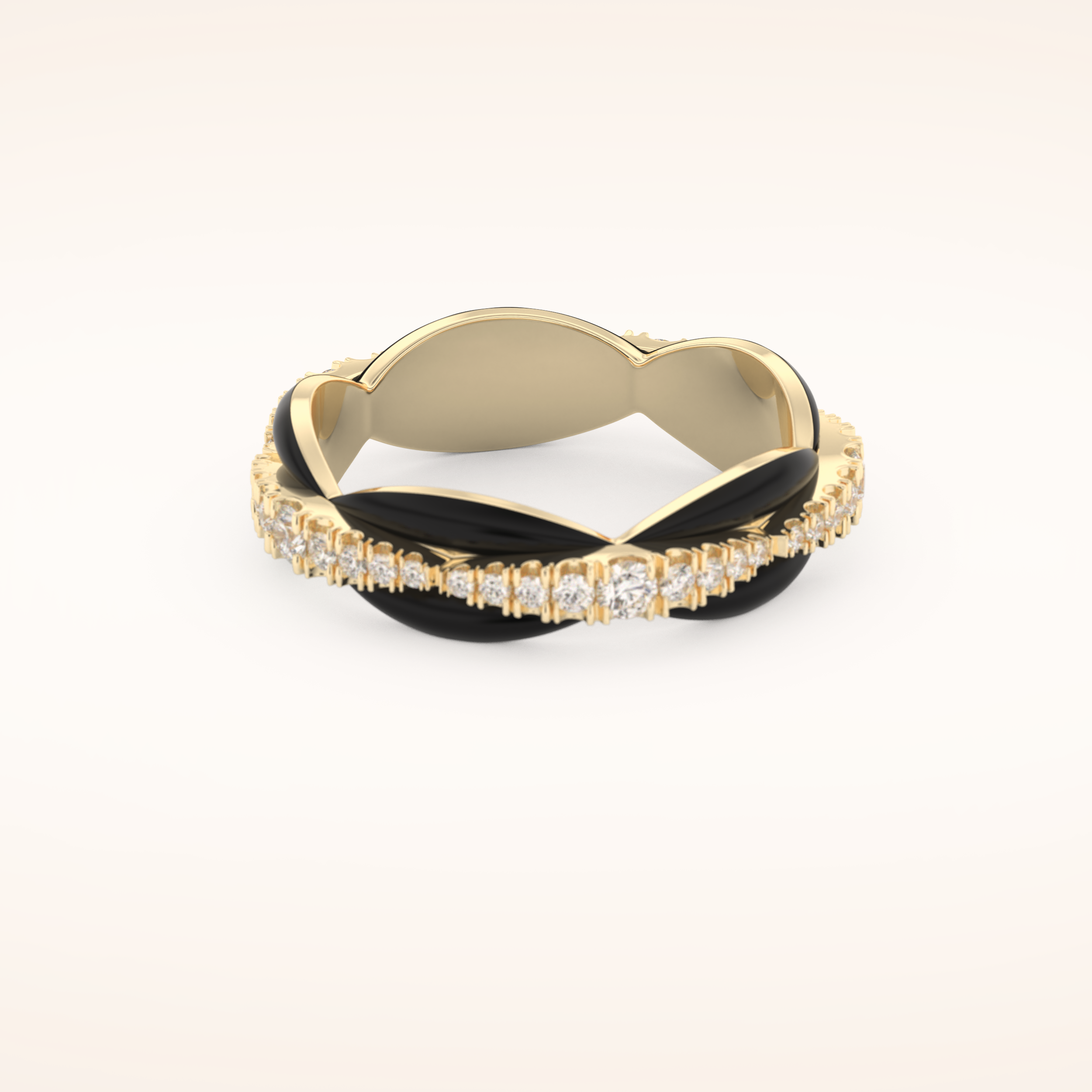 0.369 TCW Round Shaped Moissanite Full Eternity Wedding Band