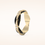 0.369 TCW Round Shaped Moissanite Full Eternity Wedding Band