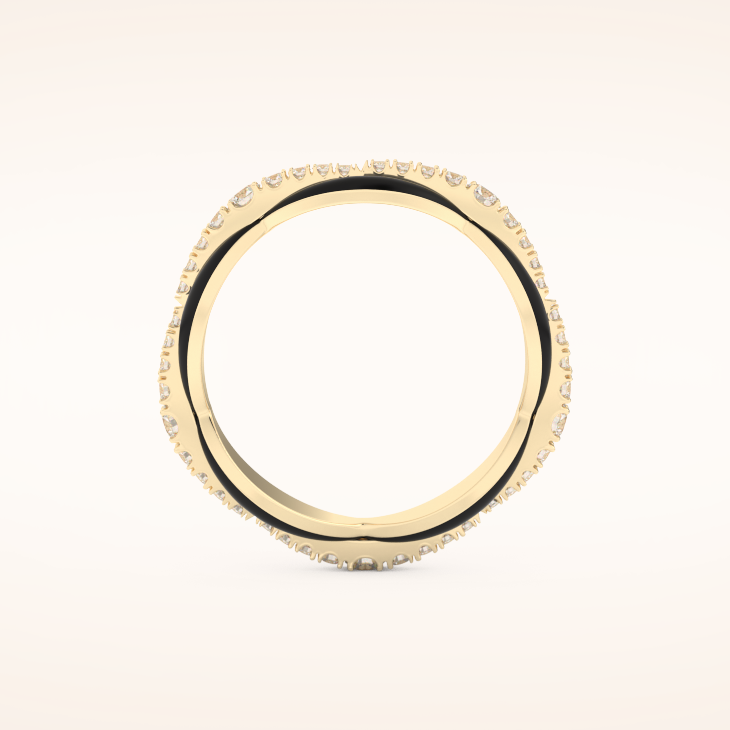 0.369 TCW Round Shaped Moissanite Full Eternity Wedding Band