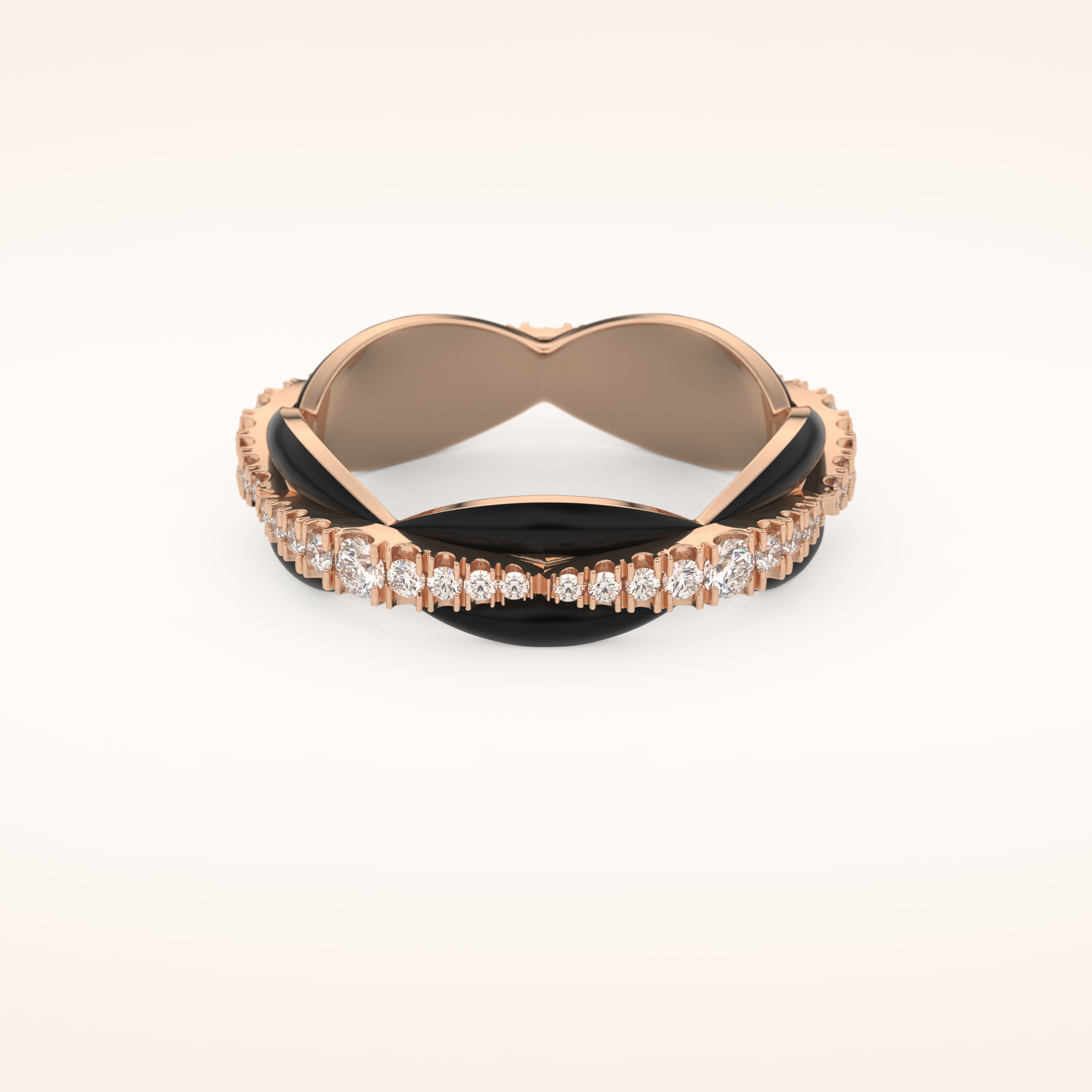 0.369 TCW Round Shaped Moissanite Full Eternity Wedding Band