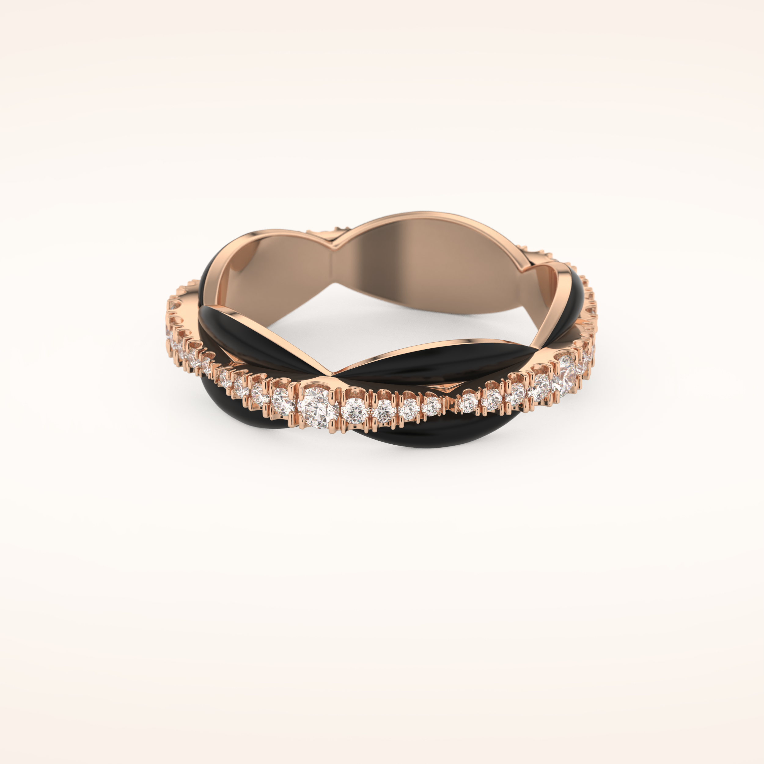 0.369 TCW Round Shaped Moissanite Full Eternity Wedding Band