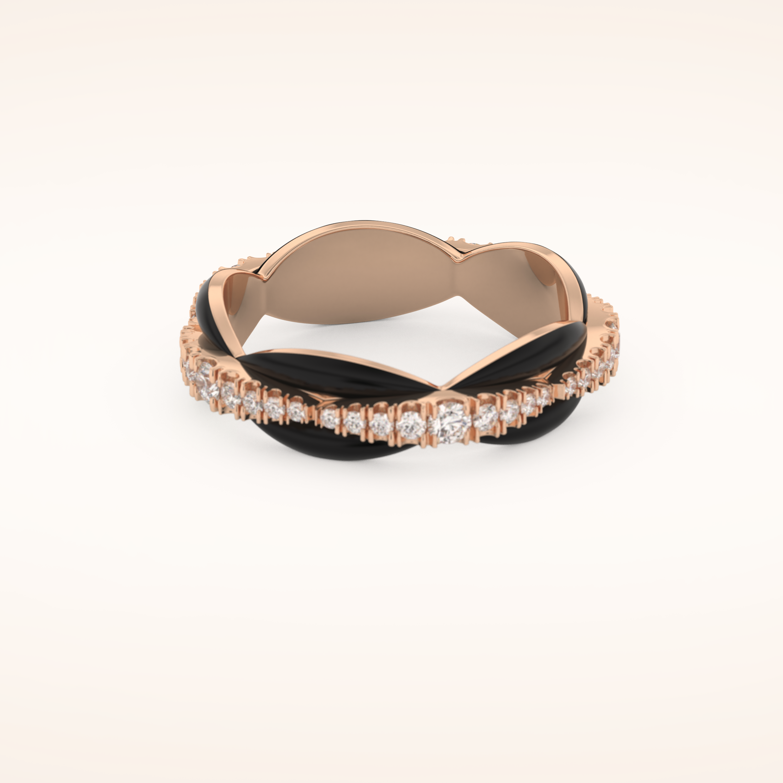 0.369 TCW Round Shaped Moissanite Full Eternity Wedding Band