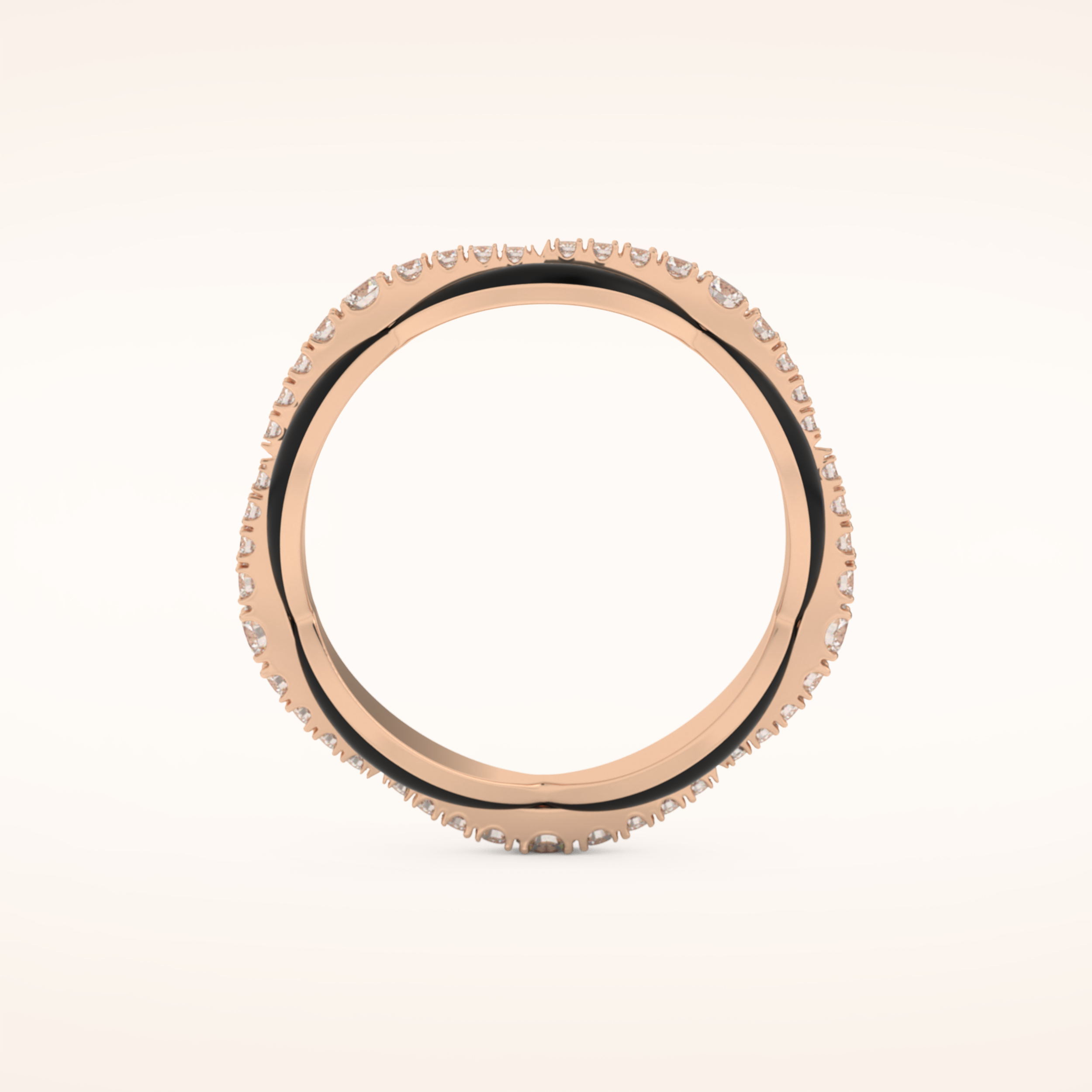 0.369 TCW Round Shaped Moissanite Full Eternity Wedding Band