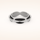 0.369 TCW Round Shaped Moissanite Full Eternity Wedding Band