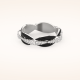 0.369 TCW Round Shaped Moissanite Full Eternity Wedding Band