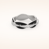 0.369 TCW Round Shaped Moissanite Full Eternity Wedding Band