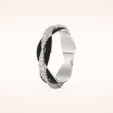 0.369 TCW Round Shaped Moissanite Full Eternity Wedding Band