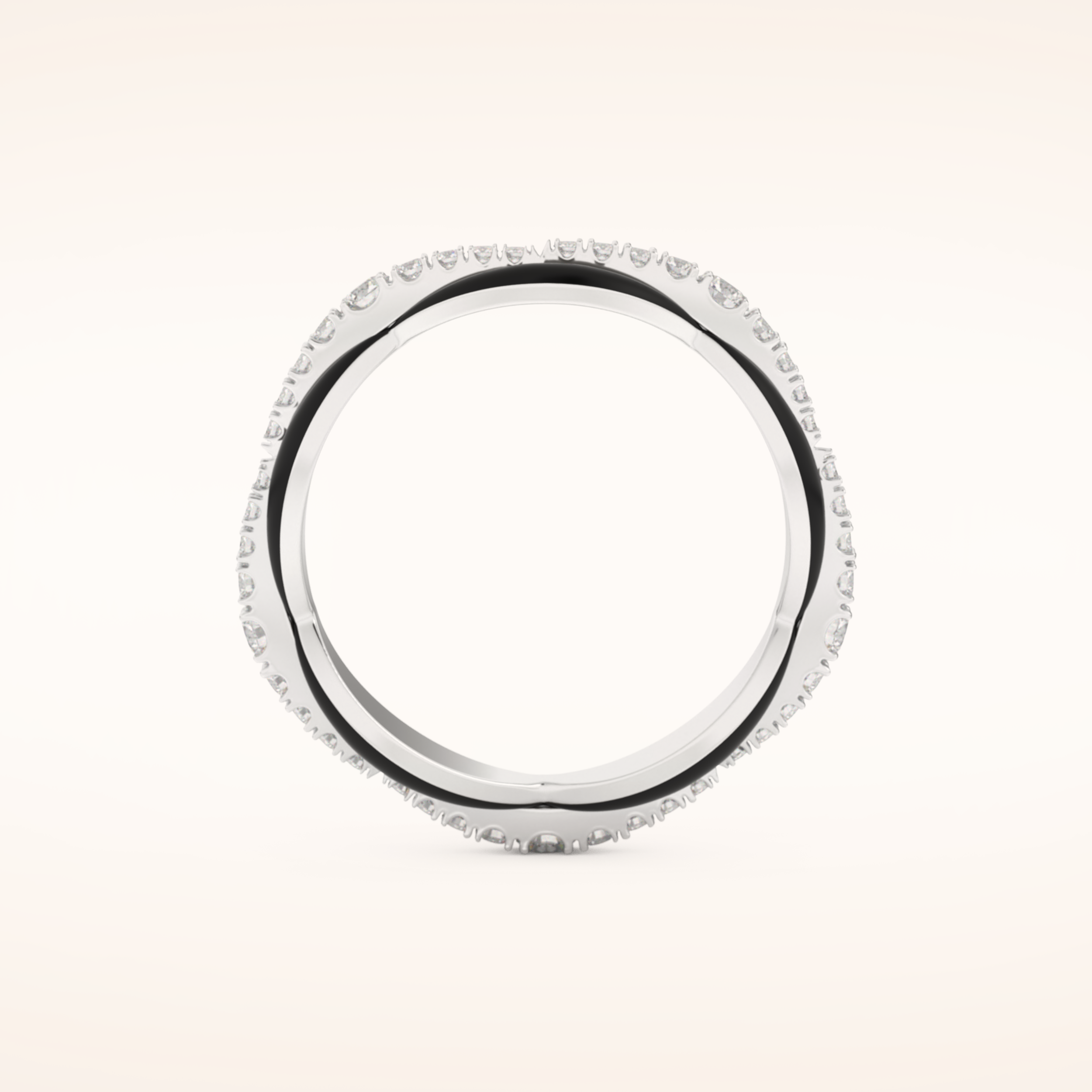 0.369 TCW Round Shaped Moissanite Full Eternity Wedding Band