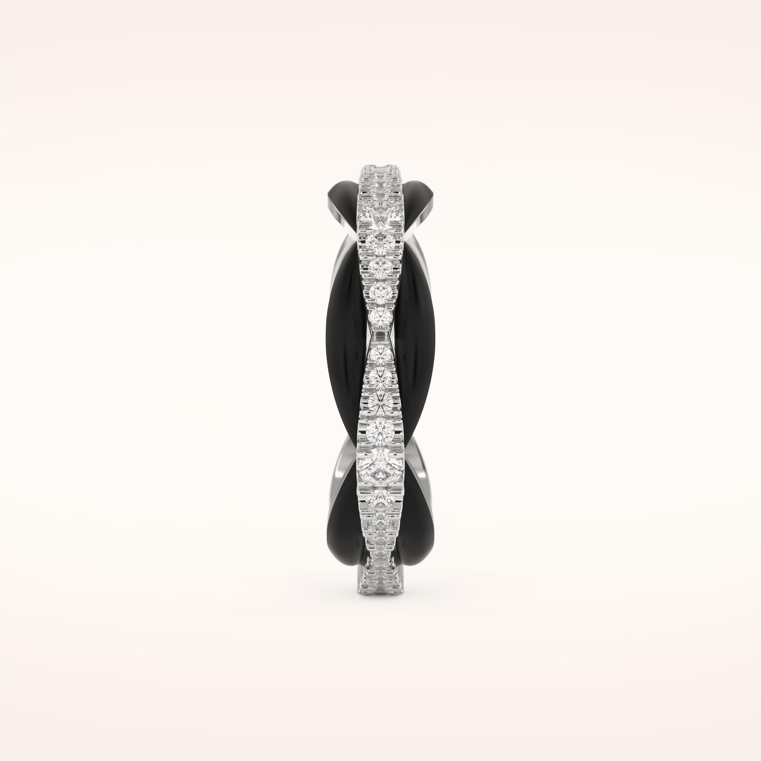 0.369 TCW Round Shaped Moissanite Full Eternity Wedding Band
