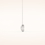 0.28 TCW Round Cut Moissanite Bezel & Solitaire Necklace