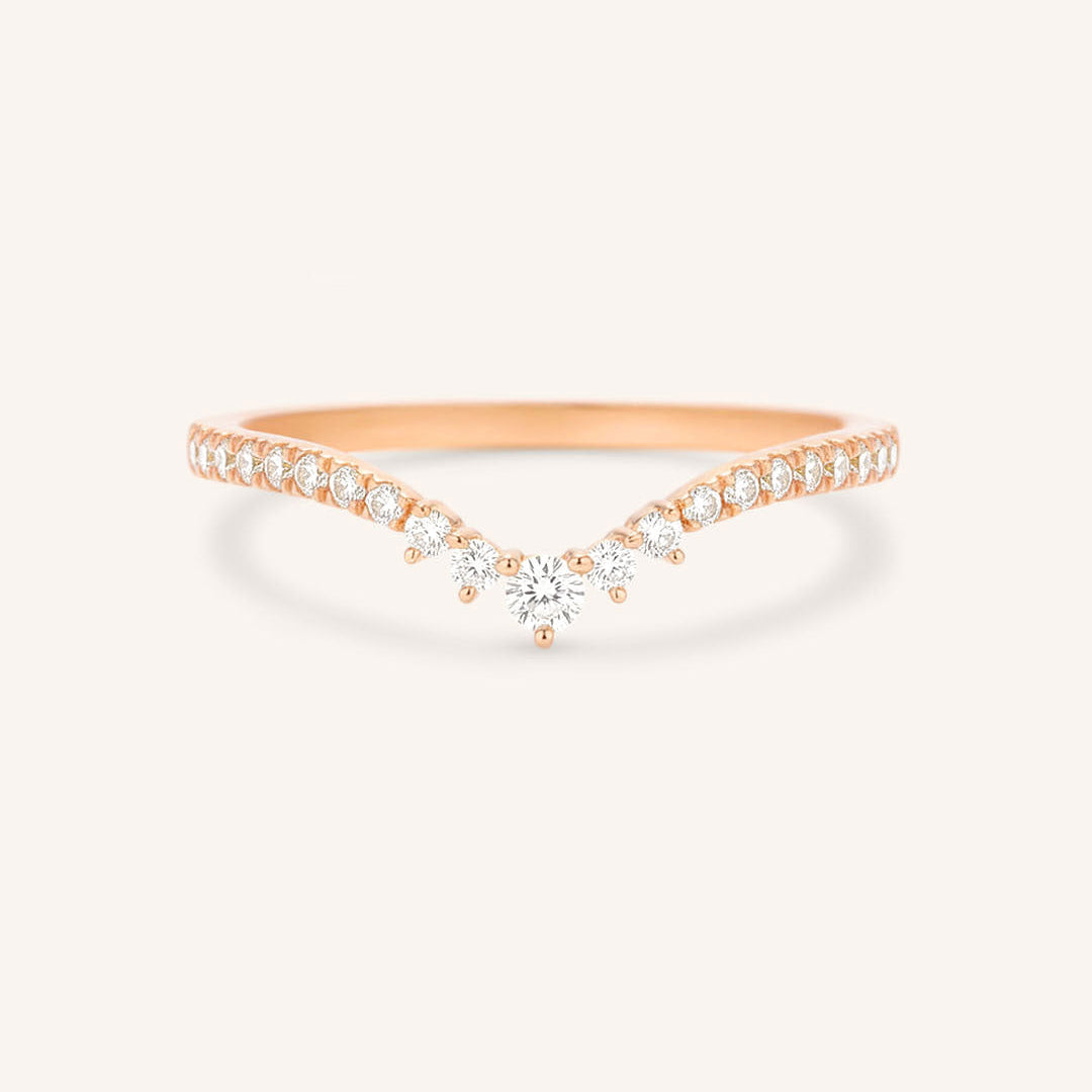1.35 TCW Round Curved Lab Grown Diamond Wedding Band