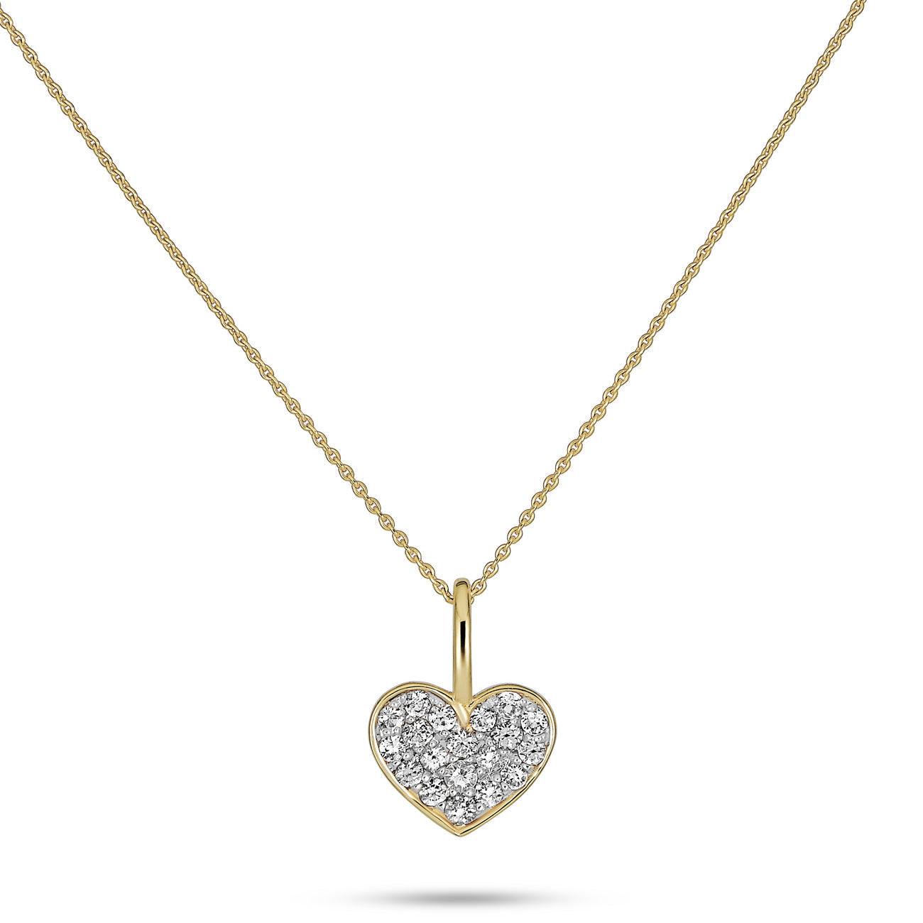 0.30 Carats Round Cluster Moissanite Heart Necklace 3