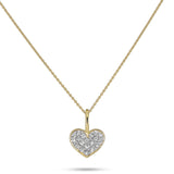 0.30 Carats Round Cluster Moissanite Heart Necklace 3