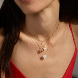 0.30 Carats Round Cluster Moissanite Heart Necklace 2