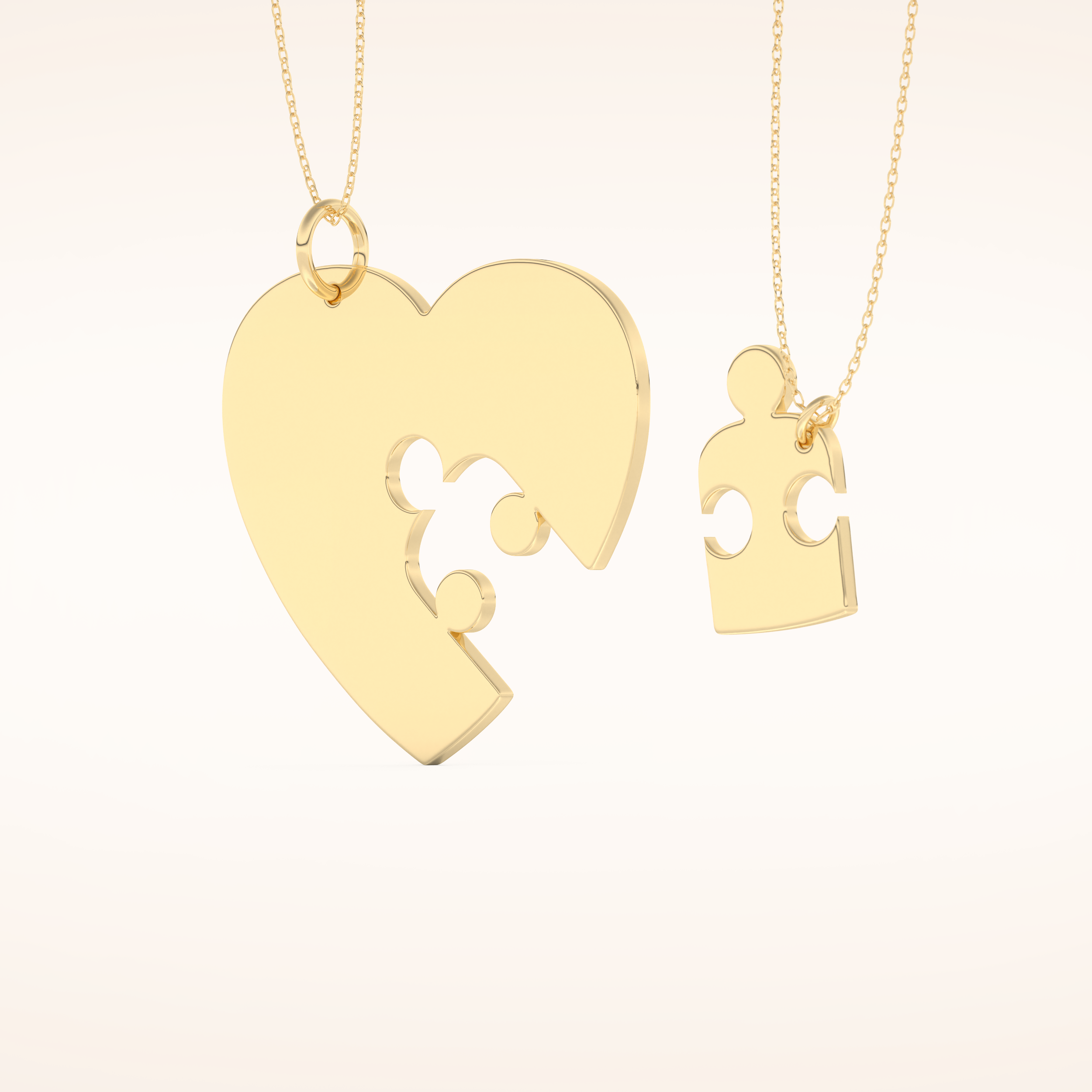 Custom Engraved Split Heart Puzzle Pendant Necklace – Crafted with Meaning 13