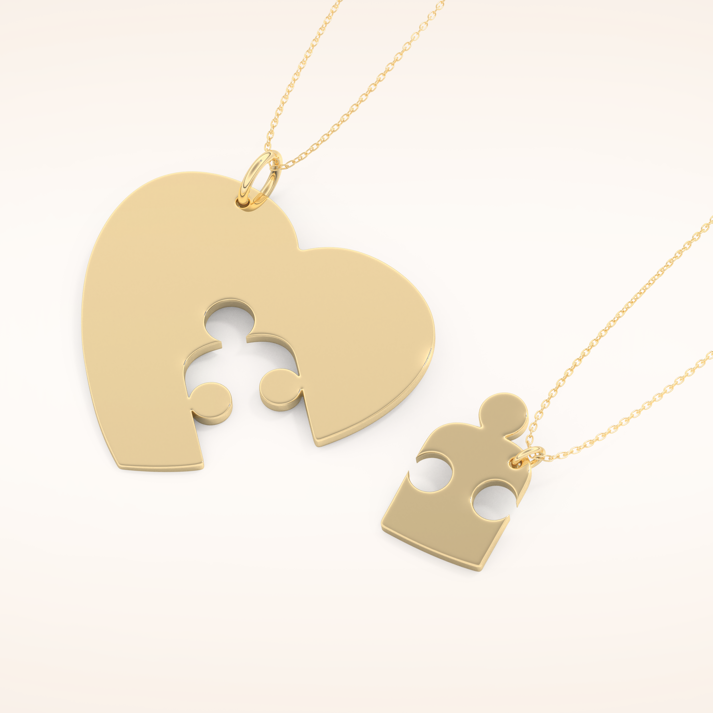 Custom Engraved Split Heart Puzzle Pendant Necklace – Crafted with Meaning 7