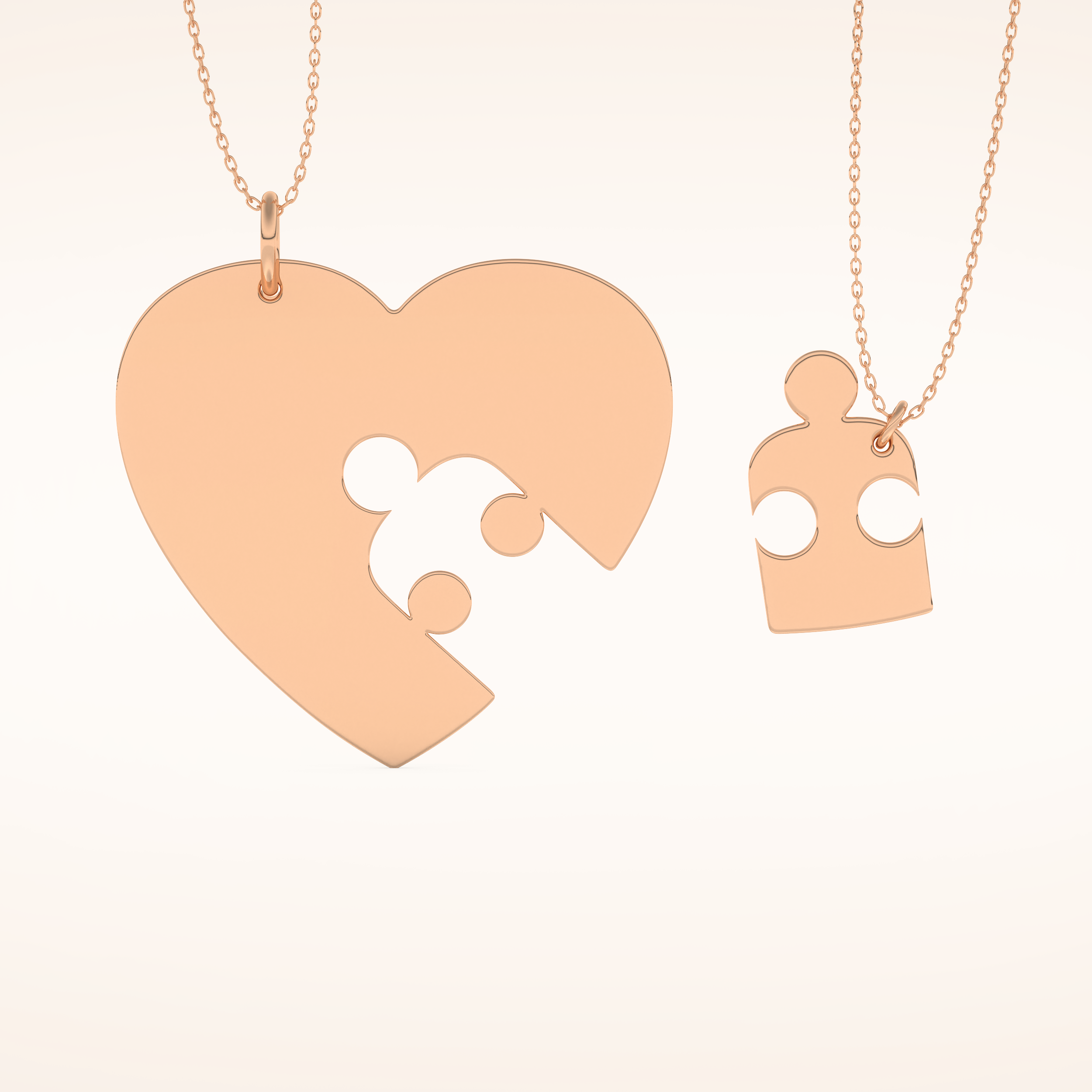 Custom Engraved Split Heart Puzzle Pendant Necklace – Crafted with Meaning 16