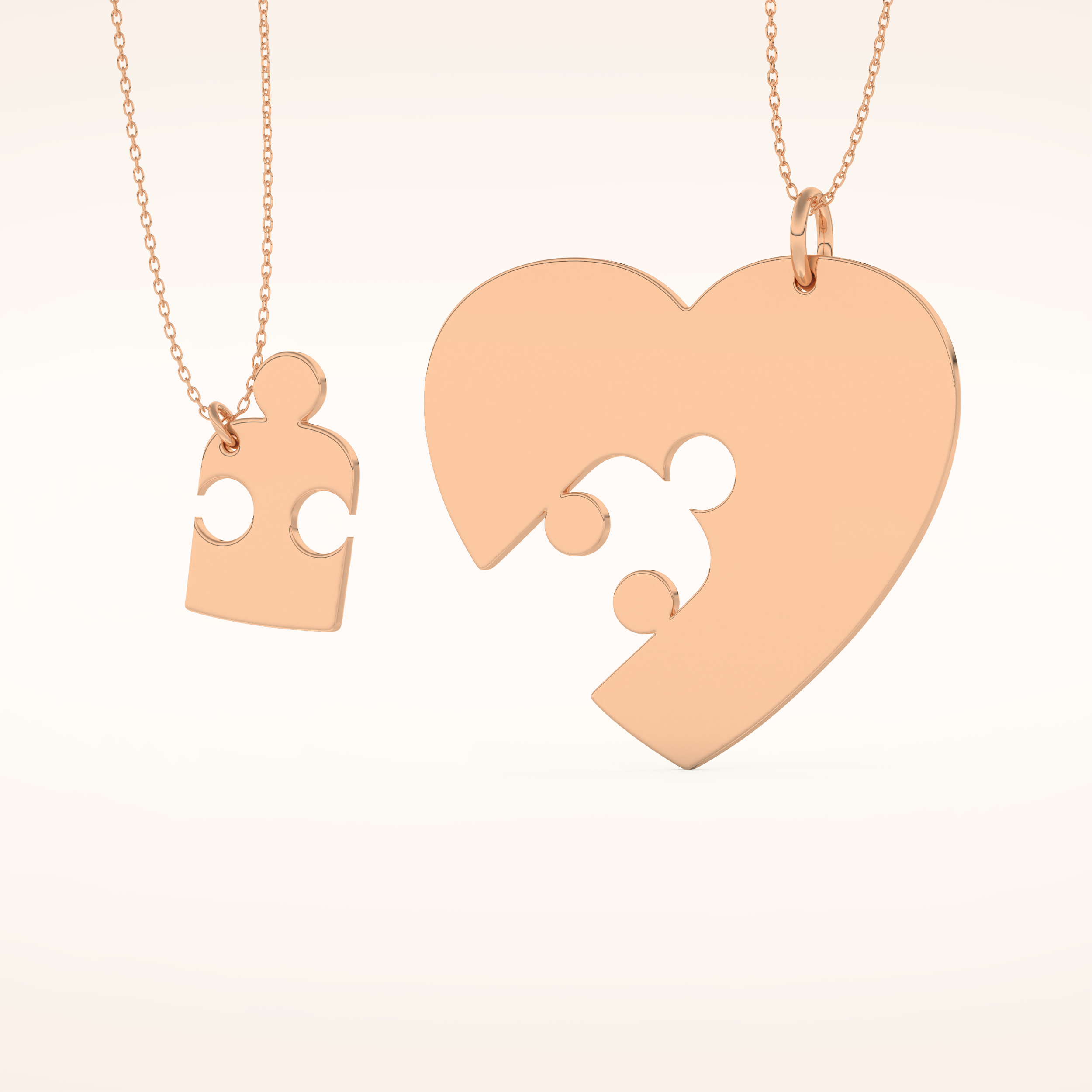 Custom Engraved Split Heart Puzzle Pendant Necklace – Crafted with Meaning 20