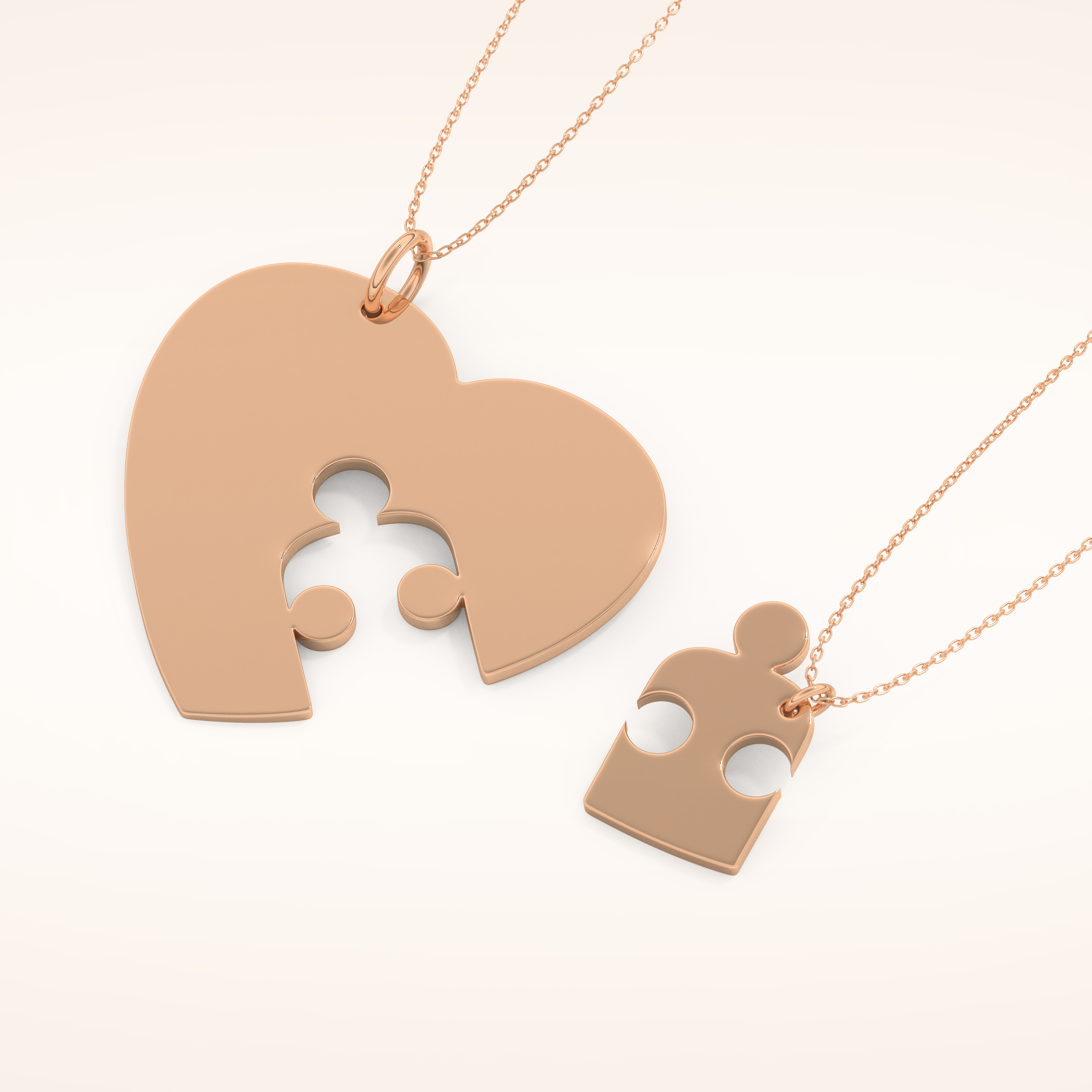 Custom Engraved Split Heart Puzzle Pendant Necklace – Crafted with Meaning 17