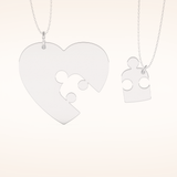 Custom Engraved Split Heart Puzzle Pendant Necklace – Crafted with Meaning 1
