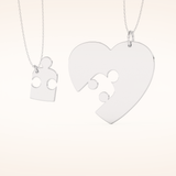 Custom Engraved Split Heart Puzzle Pendant Necklace – Crafted with Meaning 5