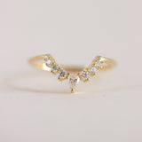 Half Eternity Wedding Band Featuring 0.22 TCW  Pear & Round  Moissanite 1