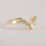 Half Eternity Wedding Band Featuring 0.22 TCW  Pear & Round  Moissanite 2