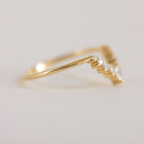 Half Eternity Wedding Band Featuring 0.22 TCW  Pear & Round  Moissanite 3