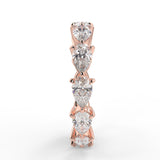 Full Eternity Wedding Band Featuring 2.40 TCW Pear Moissanite 8