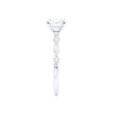 Round Pave Lab Grown Diamond Engagement Ring