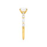 Round Dainty Pave Lab Grown Diamond Engagement Ring