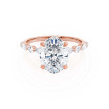Oval Pave Lab Grown Diamond Engagement Ring