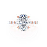 Oval Pave Lab Grown Diamond Engagement Ring