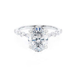 Oval Pave Lab Grown Diamond Engagement Ring