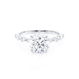 Round Pave Lab Grown Diamond Engagement Ring