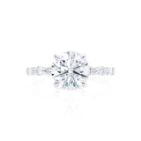 Round Pave Lab Grown Diamond Engagement Ring