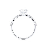 Round Pave Lab Grown Diamond Engagement Ring