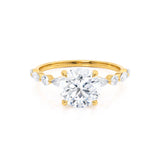 Round Dainty Pave Lab Grown Diamond Engagement Ring